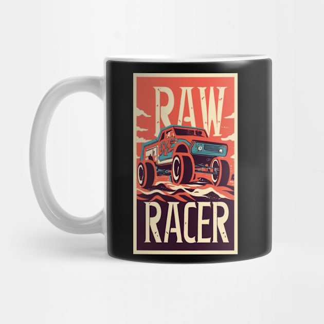 Raw Racer Desert Racing Car Art by Abeer Ahmad